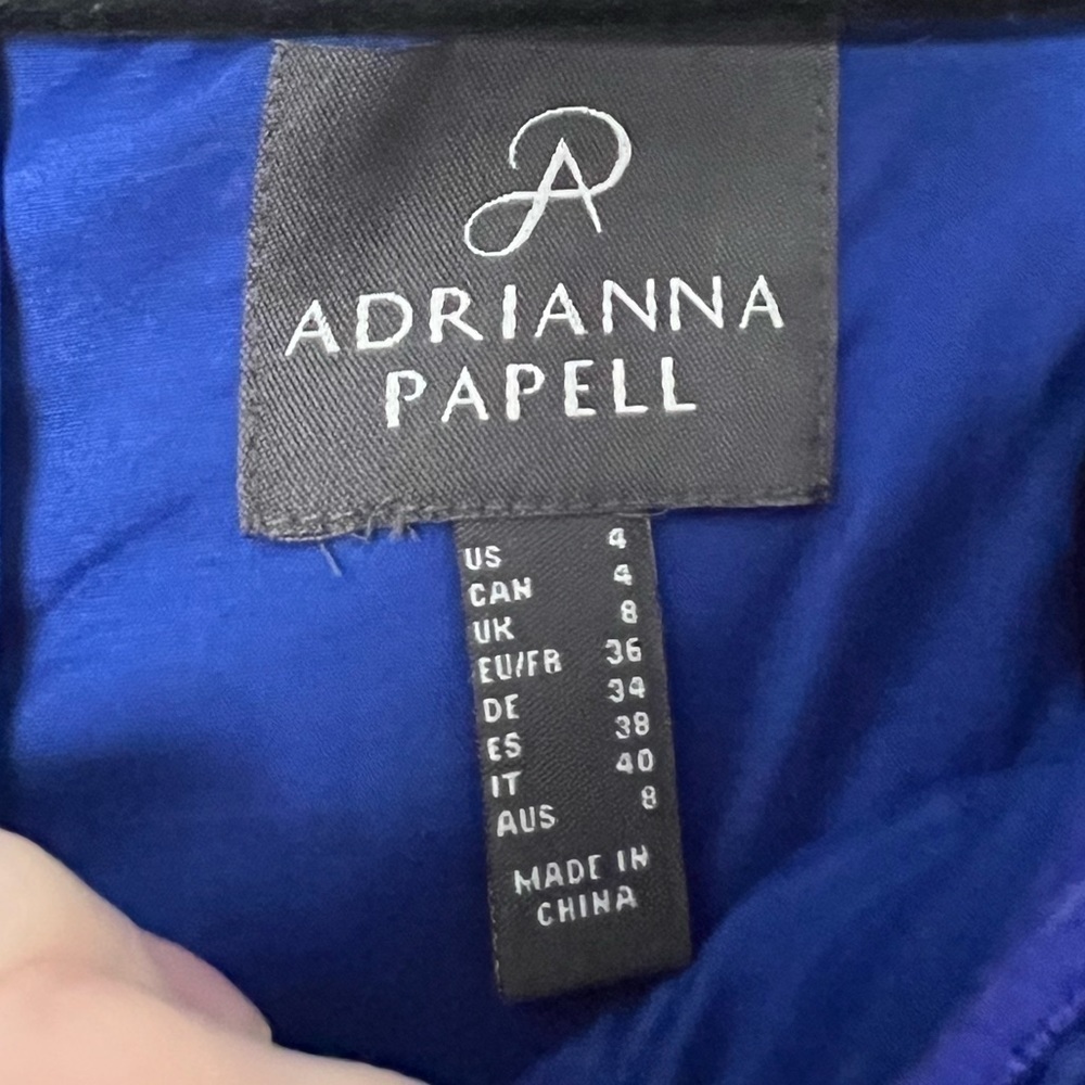 Adrianna Papell Ruffle Off the Shoulder Gown - Picture 7 of 9